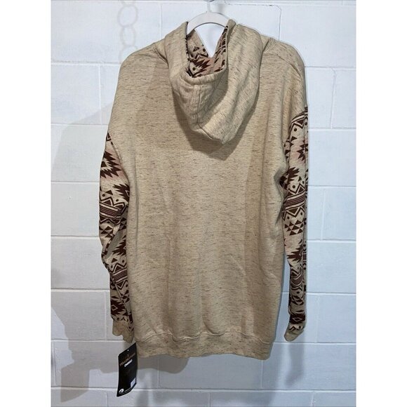 Yellowstone TV Series Women's Aztec Print Hooded Sweatshirt LARGE Tan Dutton NWT - Picture 6 of 10